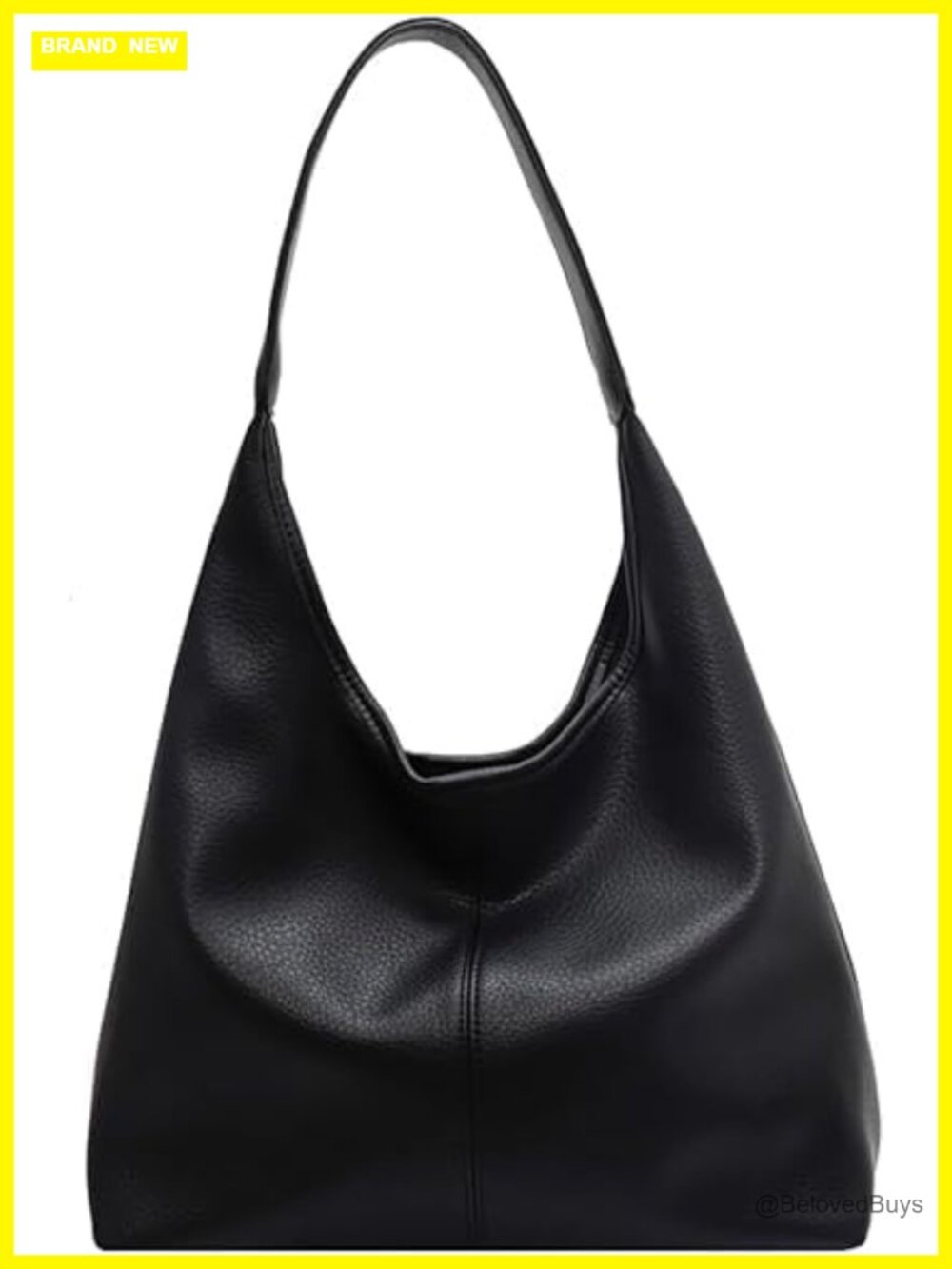 Women's Soft PU Leather Slouchy Hobo Tote Bag Set of 2